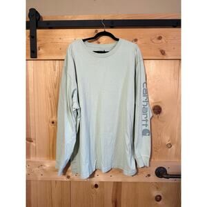 Carhartt Men’s Long Sleeve Loose Fit Top Size 2XL Light Blue